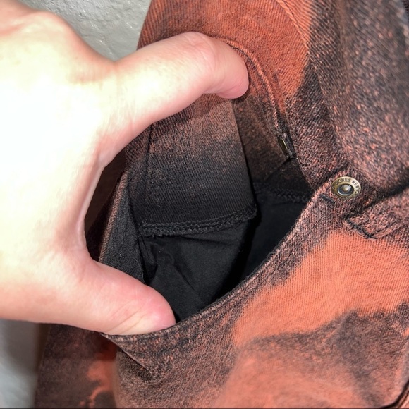 Black Reverse Tie Dye Stretch Jeans - Picture 6 of 10